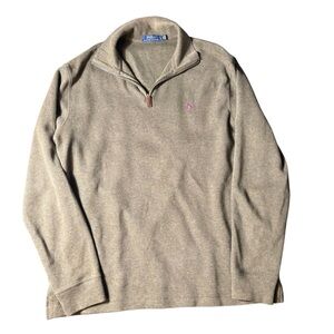 Ralph Lauren Olive Green Quarter-Zip Sweater